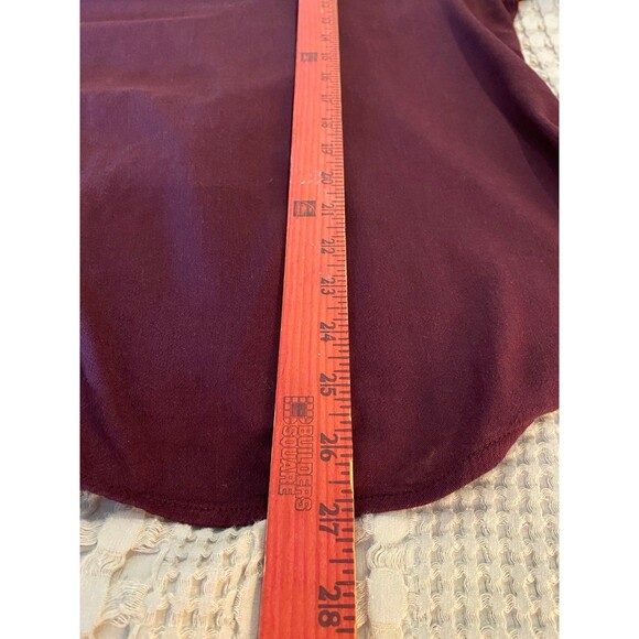 St. John’s Bay Blouse Womens Plus Size XL Burgundy  Top Flowy Casual Boho Shirt - Picture 9 of 9